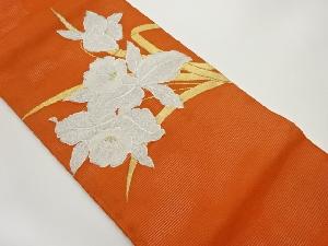 絽草花模様織出し名古屋帯